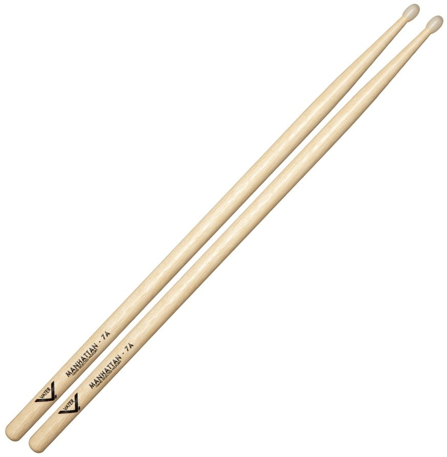 VATER Hickory - 7A Manhattan - Nylon Tip Drum Sticks - VH7AN