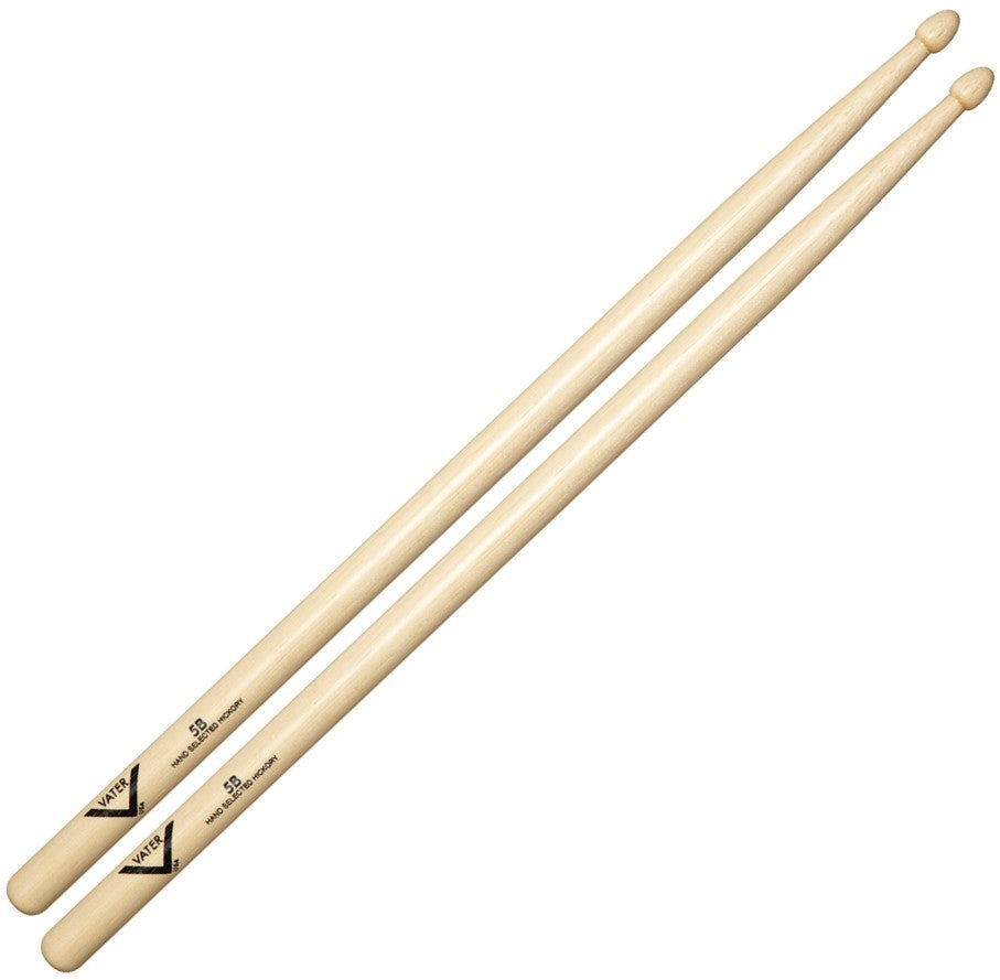 VATER Hickory - 5B - Wood Tip Drum Sticks - VH5BW