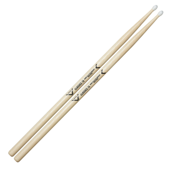 VATER Hickory - Classics 7A - Nylon Tip Drum Sticks - VHC7AN