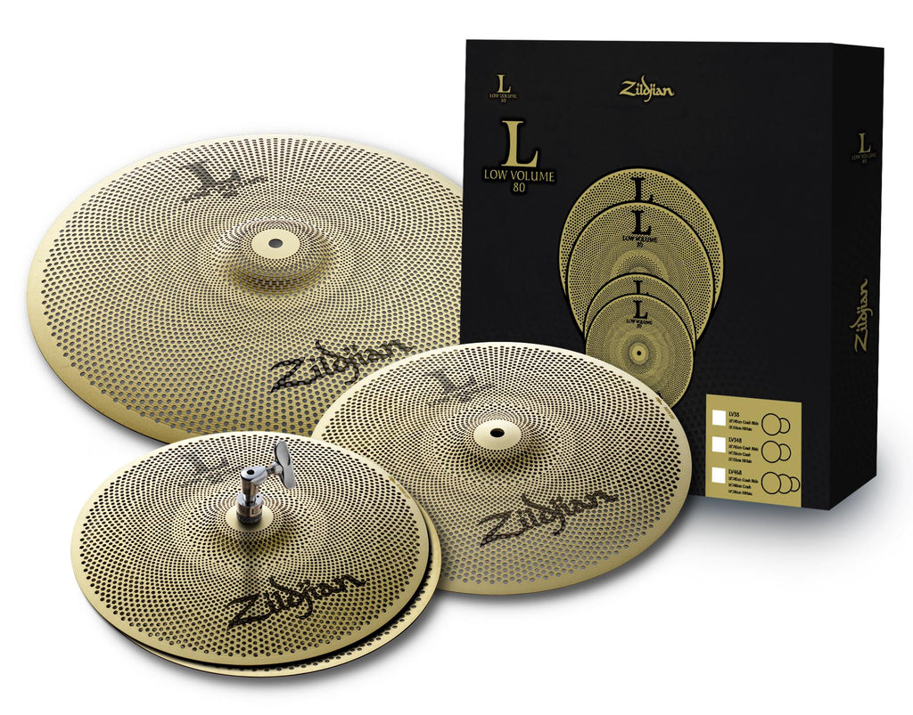 Zildjian L80 348 LOW VOLUME BOX SET (13" HI-HATS, 14" CRASH, 18" CRASH RIDE)