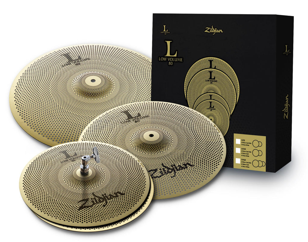 Zildjian L80 468 LOW VOLUME BOX SET (14" HI-HATS, 16" CRASH, 18" CRASH RIDE)