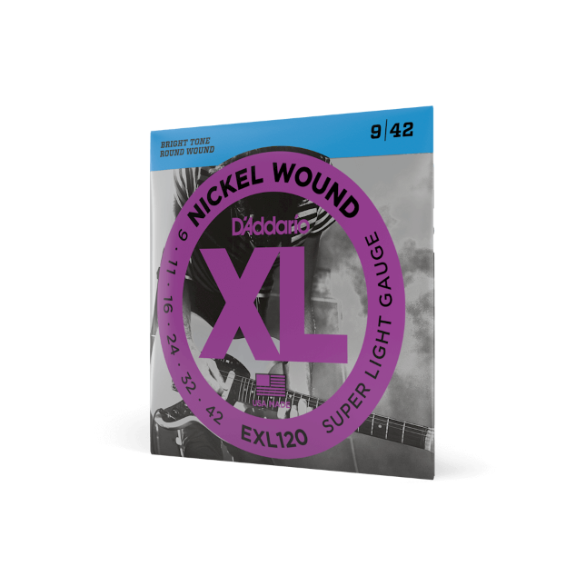 D’Addario XL Nickel Electric Guitar Strings 09-42 Super Light,