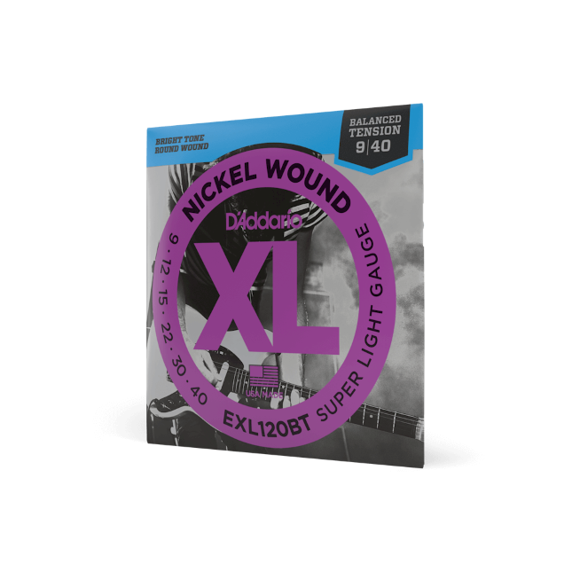 D’Addario 09-40 Super Light Balanced Tension, XL Nickel Electric Guitar Strings