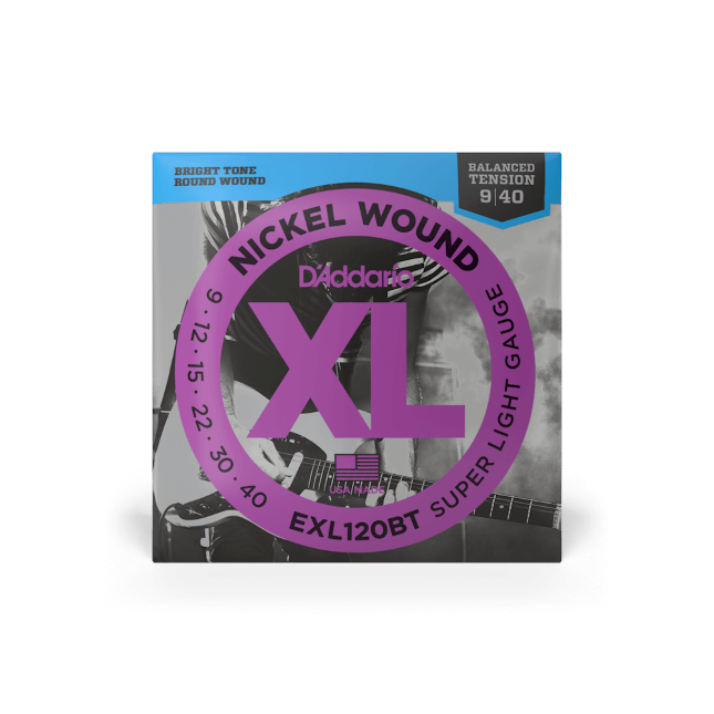 D’Addario 09-40 Super Light Balanced Tension, XL Nickel Electric Guitar Strings