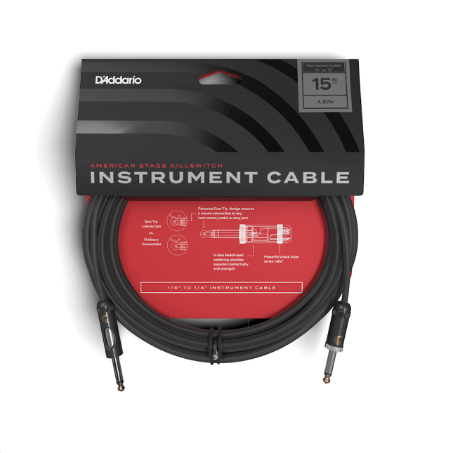 D'Addario American Stage Kill Switch Instrument Cable