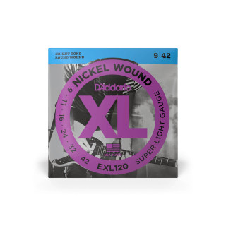 D’Addario XL Nickel Electric Guitar Strings 09-42 Super Light,