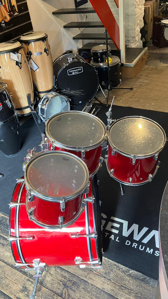 Remo Bravo 2 Drum Kit Shells Only in Red 22", 10",12"14"