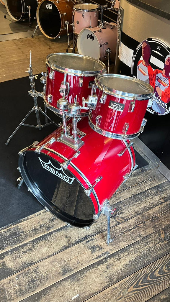 Remo Bravo 2 Drum Kit Shells Only in Red 22", 10",12"14"