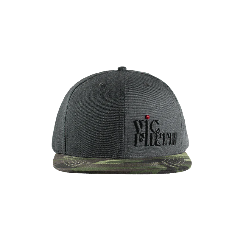 Vic Firth Gray Camo 6 Panel Snapback Hat