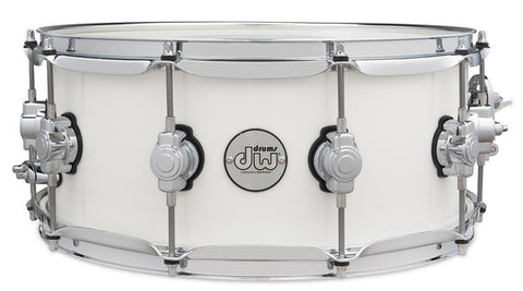DW Design Series 14"x6" Maple Snare Drum White Gloss