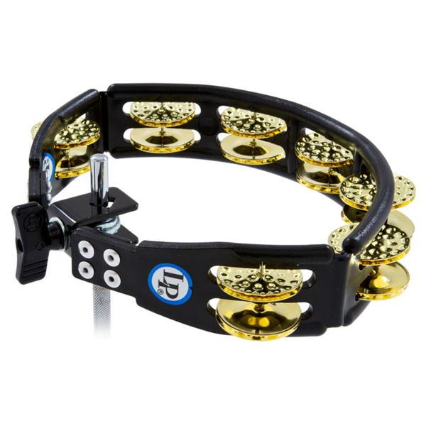 Latin Percussion Cyclops Mountable Tambourine - LP179 Dimpled Jingles (Black)