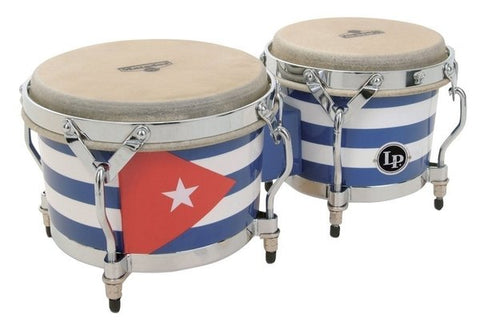 Latin Percussion Matador Wood Bongos Cuban Flag M201-QBA