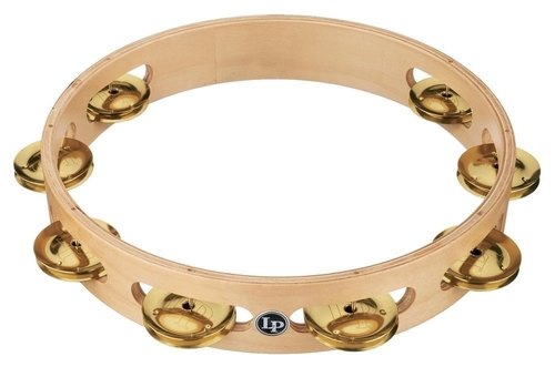 Latin Percussion LP380A-BR Single row 10" Professional Tambourine (Brass Jingles)