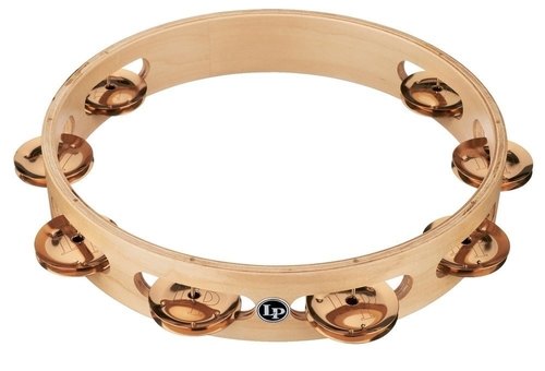 Latin Percussion LP380A-BZ Single row 10" Professional Tambourine (Bronze Jingles)