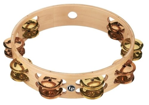 Latin Percussion LP380B-BB Double row 10" Professional Tambourine (Brass/Bronze Jingles)