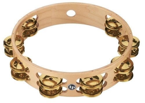 Latin Percussion LP380B-BR Double row 10" Professional Tambourine (Brass Jingles)