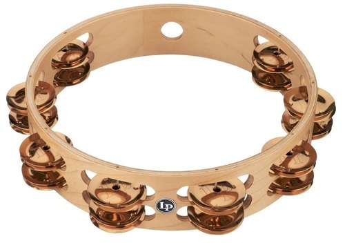 Latin Percussion LP380B-BZ Double row 10" Professional Tambourine (Bronze Jingles)