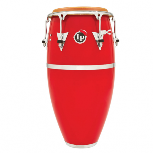 This is a picture of a LP Patato Fiberglass 12 1/2'' Tumba Red