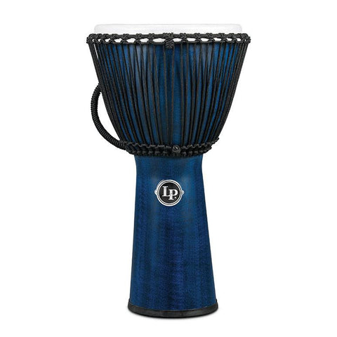 This is a picture of a Djembe World Beat FX Rope Tuned, 11-Inch, Blue