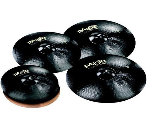 Paiste 900 ColorSound Series - Extended Med 4PC Cymbal Set (Black) - P9BLKEVENSET
