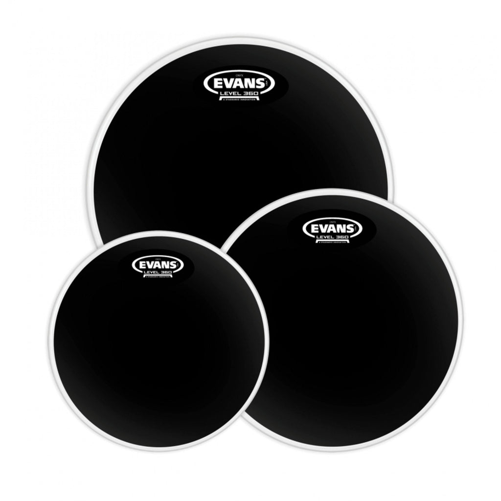 Evans Black Chrome Tompack, Fusion (10 inch, 12 inch, 14 inch) ETP-CHR-F