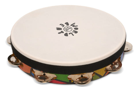 Latin Percussion LP7023 10" Tambourine World Beat Single Row with Head