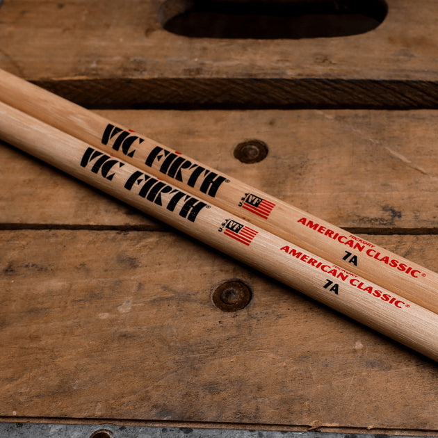 Vic Firth American Classic 7A Wood Tip Drum Sticks