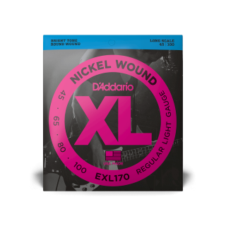 D’Addario 45-100 Regular Light, Long Scale, XL Nickel Bass Strings