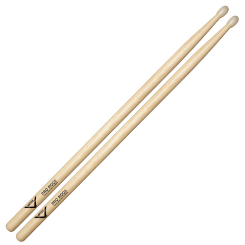 Vater Hickory - Pro Rock Nylon Tip Drum Sticks - VHPRN
