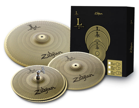 Zildjian L80 348 LOW VOLUME BOX SET (13" HI-HATS, 14" CRASH, 18" CRASH RIDE)