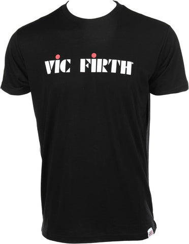 Vic Firth Black T-Shirt White Logo