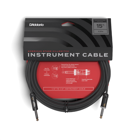 D'Addario American Stage Kill Switch Instrument Cable