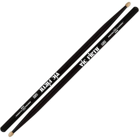 Vic Firth 5AB American Classic Black 5A Wood Tip Drumsticks