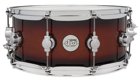 DW Design Series 14"x6" Maple Snare Drum Tobacco Burst