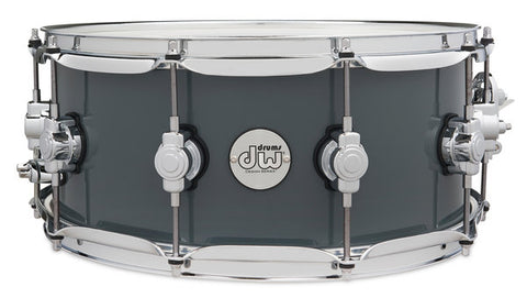 DW Design Series 14"x6" Maple Snare Drum Steel Grey