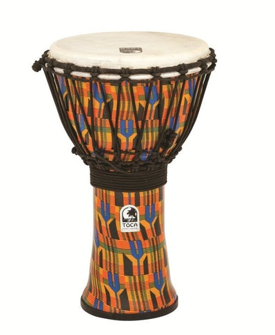 Toca Freestyle Rope Tuned 9" Djembe Kente Cloth SFDJ-9K