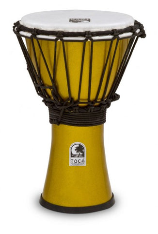 Toca TFCDJ-7MY 7” Freestyle Colorsound Metallic Yellow Djembe