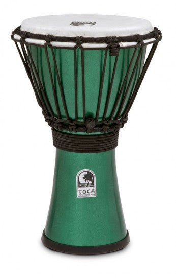 Toca TFCDJ-7MG 7” Freestyle Colorsound Metallic Green Djembe