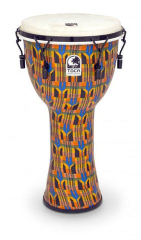 Toca SFDMX-14KB 12” Freestyle Mechanically Tuned Kente Cloth Djembe