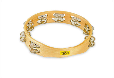 Latin Percussion CP390 CP 10" Wood Tambourine (double row)