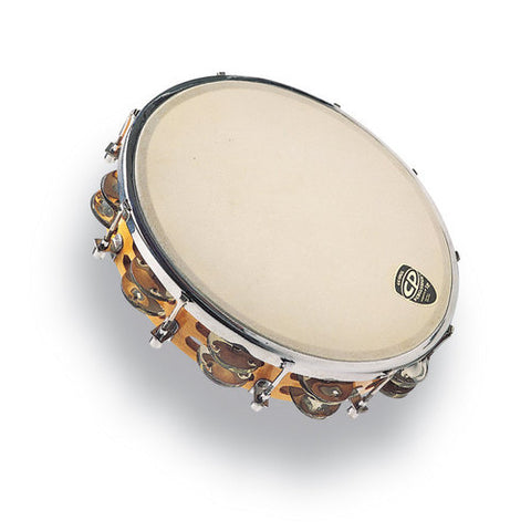 Latin Percussion CP391 CP 10" Wood Tunable Tambourine (Double row)