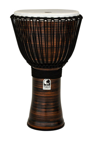 Toca Freestyle II Rope Tuned 14" Djembe Spun Copper with Bag TF2DJ-14SCB