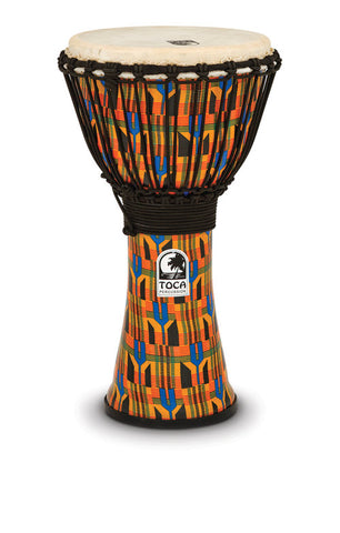 Toca Freestyle Rope Tuned 10" Djembe Kente Cloth SFDJ-10K