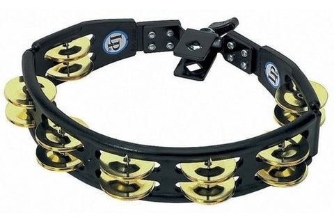 Latin Percussion Cyclops Mountable Tambourine - LP175 - Black Brass Jingles