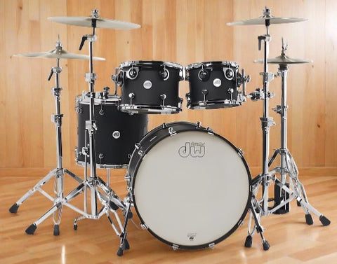 DW Design Series 4pc 22" Fusion Shell Pack in Black Satin