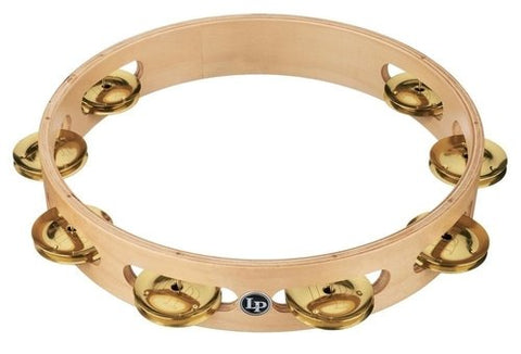 Latin Percussion LP380A-BR Single row 10" Professional Tambourine (Brass Jingles)