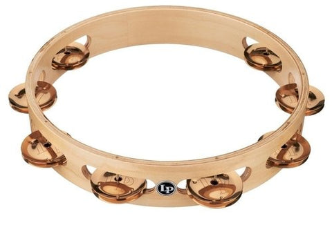 Latin Percussion LP380A-BZ Single row 10" Professional Tambourine (Bronze Jingles)