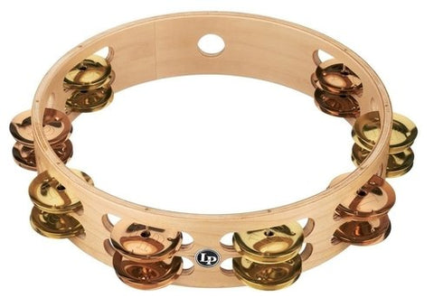 Latin Percussion LP380B-BB Double row 10" Professional Tambourine (Brass/Bronze Jingles)