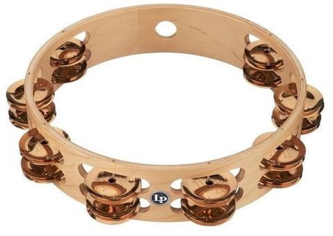 Latin Percussion LP380B-BZ Double row 10" Professional Tambourine (Bronze Jingles)