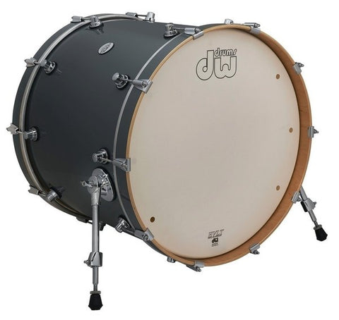 DW Design Series 22"x18" Maple Bass Drum In Steel Grey